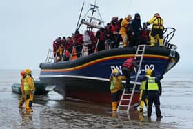 Migrants crossing the channel