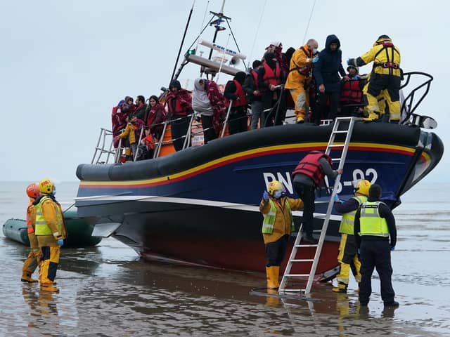 Migrants crossing the channel