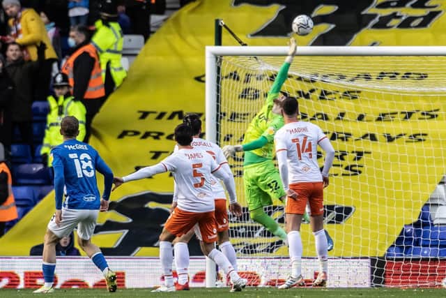 The form of goalkeeper Daniel Grimshaw has 'delighted' Blackpool boss Neil Critchley