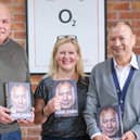 England coach Eddie Jones (right) with Alison Plackitt from Plackitt and Booth and lunch host Matt Filipo, now Fylde RU FC chairman at Eddie's previous visit in 2019.