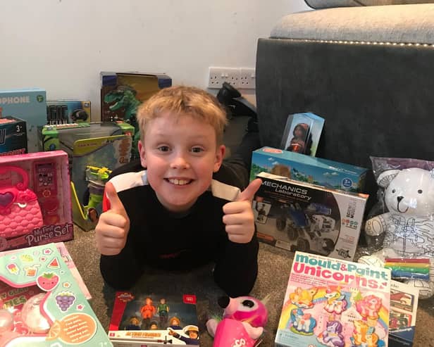 Lewis Smith who is collecting toys for Christmas