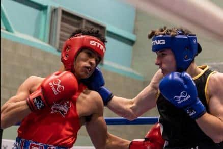 Levi Barnes (left) is England Youth champion in the 64kg cadet category
