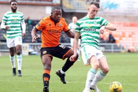 Fuchs in action against Celtic