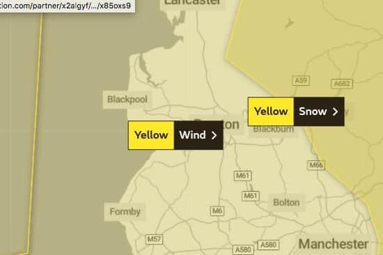 A number of yellow weather warnings are in place across the Uk today.