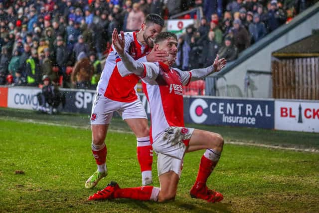 That's three goals in two games for Fleetwood midfielder Harrison Biggins