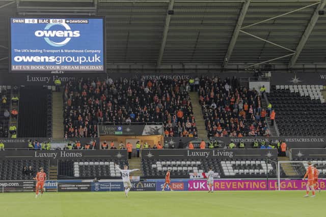 Blackpool fans were required to show a valid Covid pass for their recent trip to Swansea