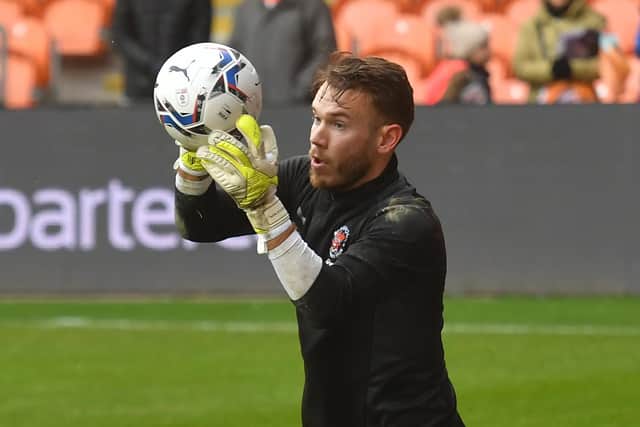 Chris Maxwell was back in goal for Blackpool last weekend after missing nine games
