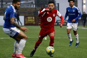 Squires Gate were narrowly beaten at Macclesfield FC Picture: Ian Moore