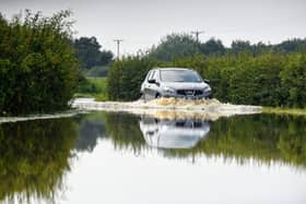 Flooding in Hillock Lane, Freckleton in 2020