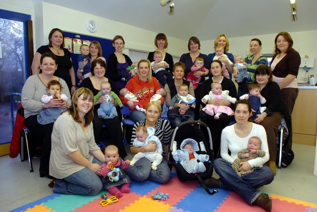 Mums, babies and staff at Early Days group at Kingsfold Children’s Centre in Penwortham