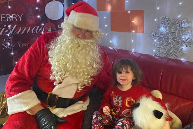 Jersey-Hope meeting Santa at a Better Start festive grotto