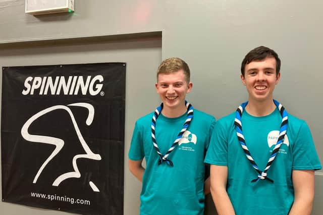 Wyre Explorer Scouts Isaac Hill and Ben Walsh who led the fundraiser