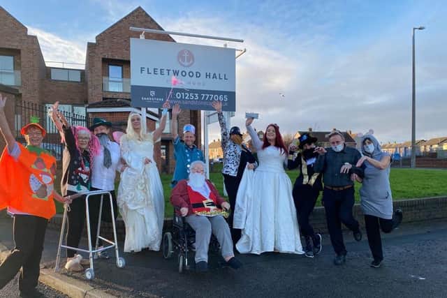 The panto cast included residents from Fleetwood Hall Care Home