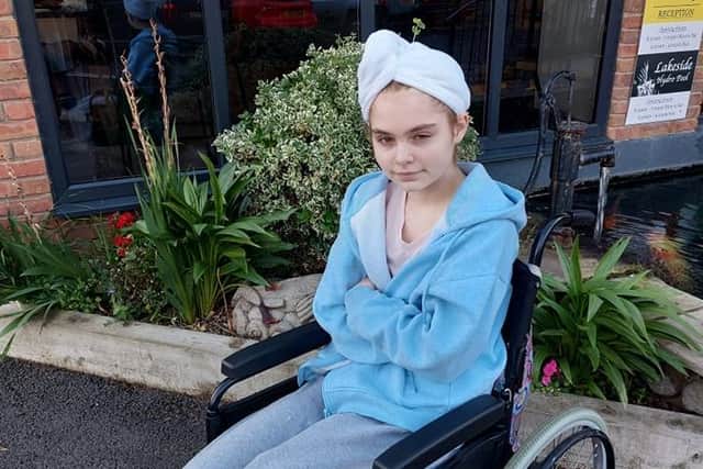 Maddison Porter has had to use a wheelchair after becoming ill