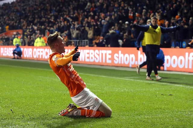 Sonny Carey scored his first Blackpool goal during yesterday's win against Peterborough
