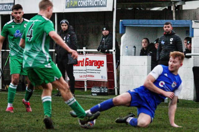 No quarter asked or given in a full-blooded encounter between Squires Gate and Charnock Richard
Pictures: IAN MOORE