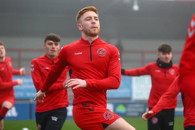 Callum Camps returned to action for Fleetwood at Morecambe on Saturday