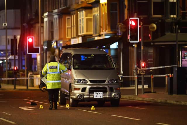 A man was seriously injured after he was knocked down by a car in Blackpool town centre yesterday evening (Monday, December 20). Pic: Dave Nelson
