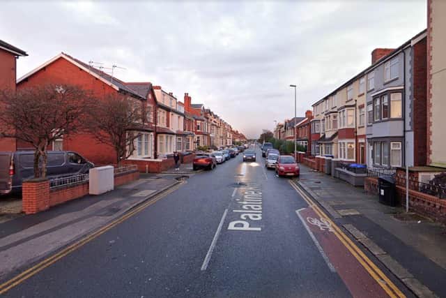 A man was attacked as he walking along Palatine Road in the direction of Central Drive in a homophobic attack (Credit: Lancashire Police)