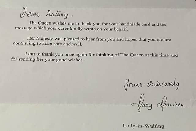 The letter sent to Antony from Windsor Castle