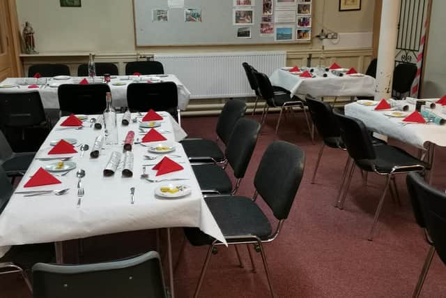 Tables set ready for the festive feast