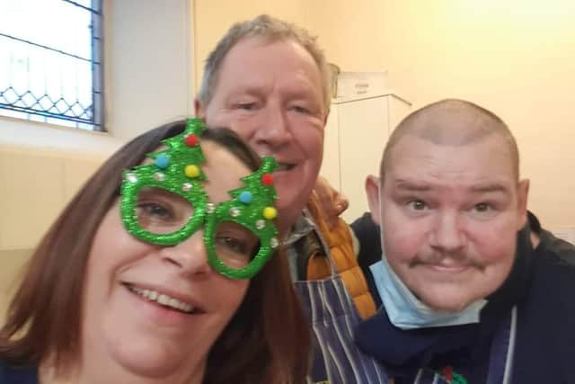 Jill Andrews, Phil Clark and Dave Ramage were among those serving up the meals