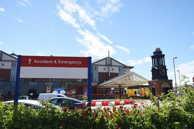 A new touch screen check-in system was introduced at the cardiac centre at Blackpool Victoria Hospital (pictured)