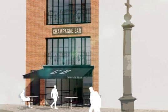 Artist's impression of the new bar proposed for the former Santander building in Poulton.
