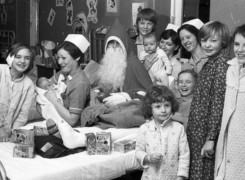 RETRO 1979 Christmas at the children's ward Wigan Infirmary