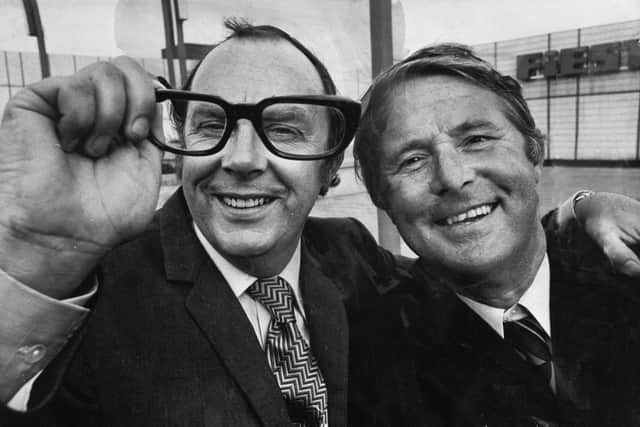 Eric Morecambe and Ernie Wise. Sheffield, 17th September 1971