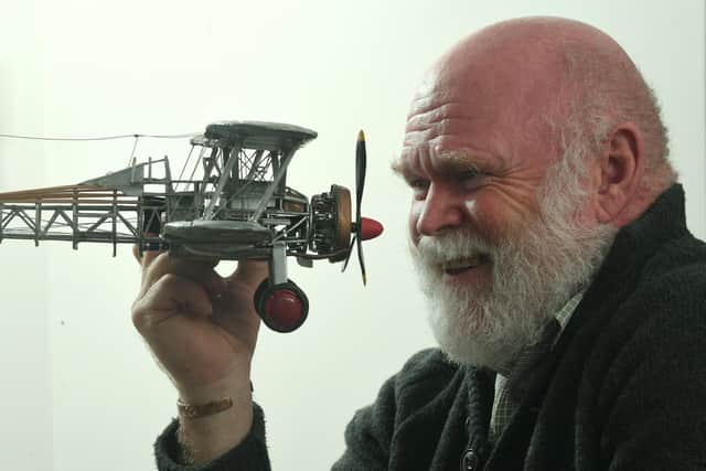 Sam  Markland pictured with a model aircraft      Photo: Neil Cross