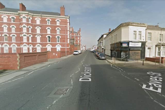 Dickson Road in Blackpool was closed by police due to a fire (Credit: Google)