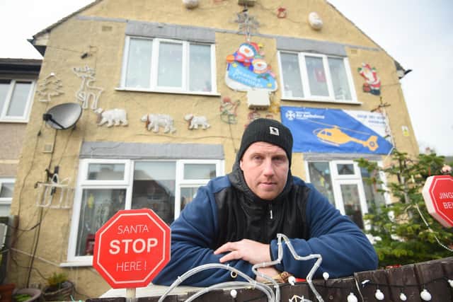 Dean Thomas whose festive lights display has been repeatedly attacked