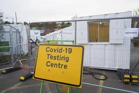 A Covid test site