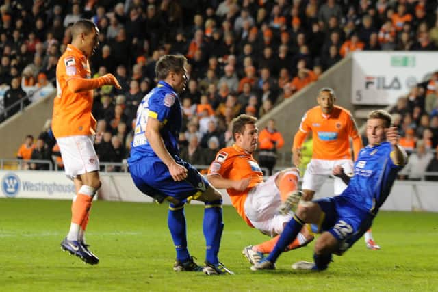 Angel Martinez scores the only goal as Blackpool beat Leeds United