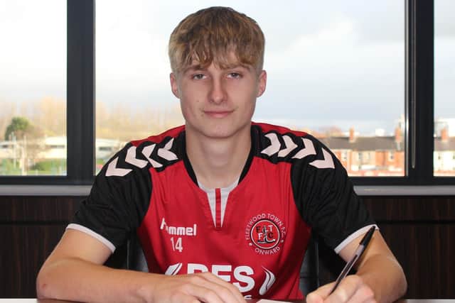 Ollie Leggett has put pen to paper with Fleetwood Town Picture: Fleetwood Town FC