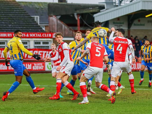 Tom Clarke and Conor McLaughlin had been solid at the back until Fleetwood conceded three in the second half against Shrewsbury