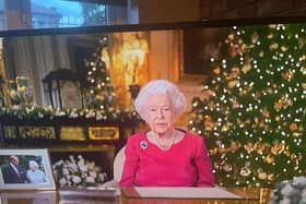 The Queen addressing the nation.