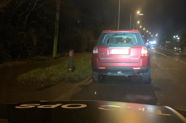 A disqualified driver was caught behind the wheel after being pulled over by police near Poulton (Credit: Lancashire Police)