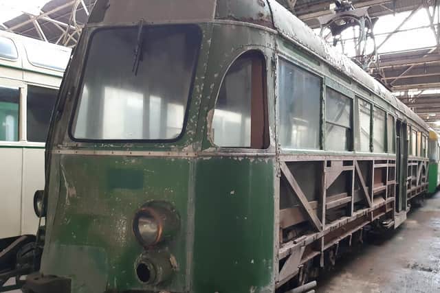 One of the trams awaiting restoration