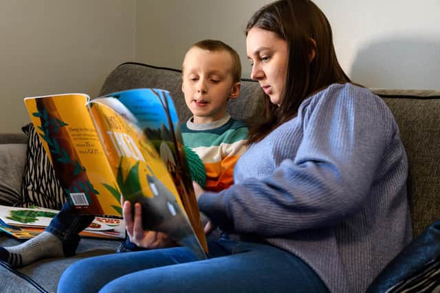 The autistic 7-year-old from Layton, Blackpool, has improved his communication skills by sharing his love of animal-themed books