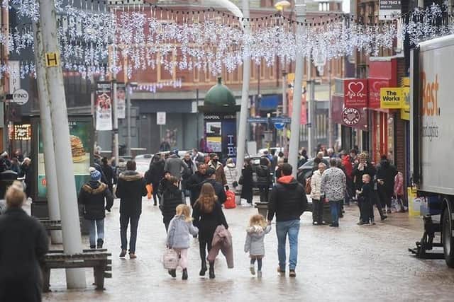 Christmas shoppers in Blackpool earlier this month