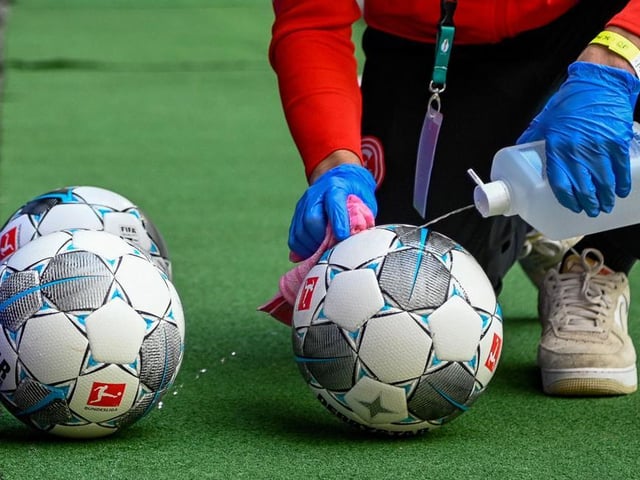 All equipment such as corner-flags, balls, cones, goalposts will be disinfected