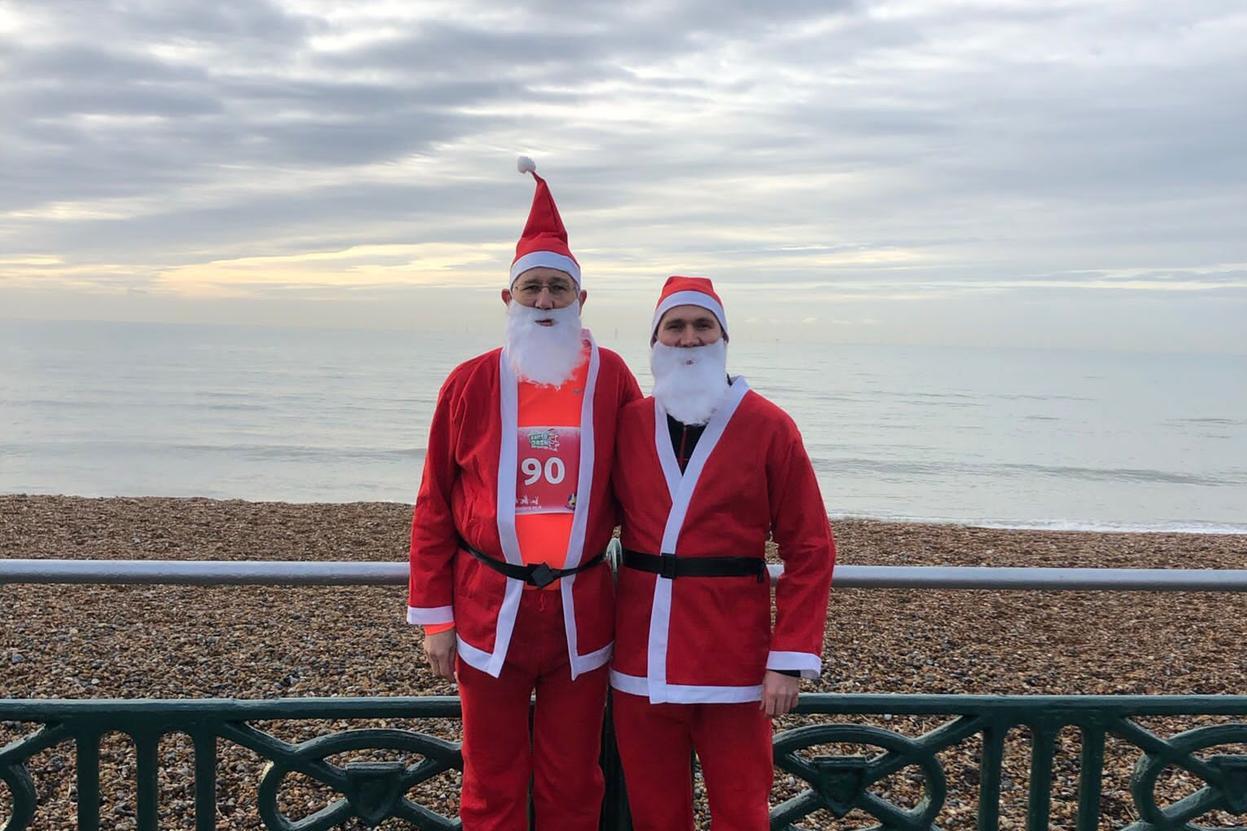 Father and son Santas