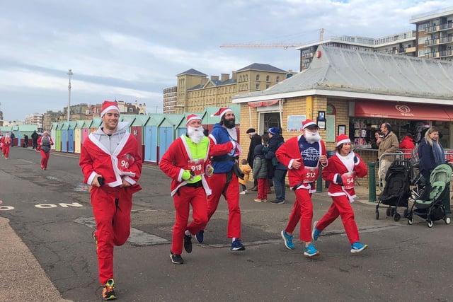 Some recognisable Santas joined the race