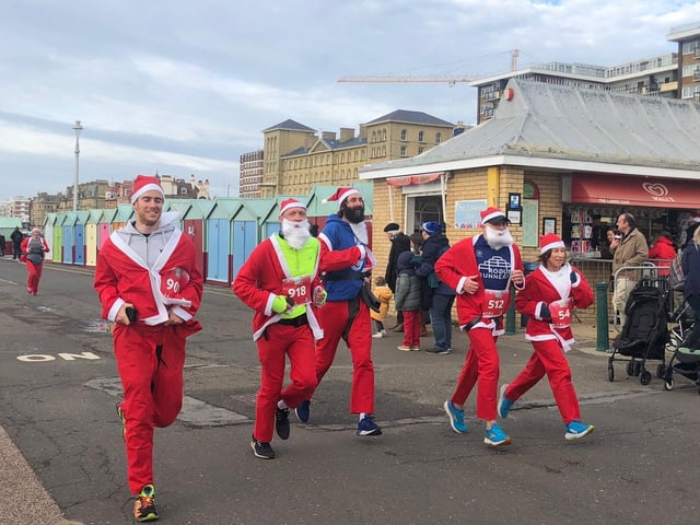 Some recognisable Santas joined the race