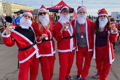 Among the runners were members of the psychology support team at the Royal Alexandra Children’s Hospital in Brighton.