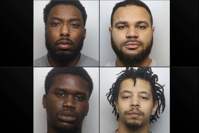 Three men from London and another from Norwich were jailed for a total of 92 years over the death of Christopher Allbury-Burridge, who was stabbed after finding them trying to steal cannabis plants from his Northampton home last December. JORDAN PARKER, 25, CALUM FARQUHAR and RAKEEN LEANDRE — both 26 — will all serve a minimum 26 years for murder; while JOEL CYRUS, 26, got 14 years for manslaughter.