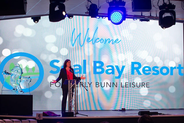 Seal Bay Resort, formerly Bunn Leisure in Selsey, officially announced its name change yesterday at a ceremony at its White Horse theatre. Pic Julian Portch Photography