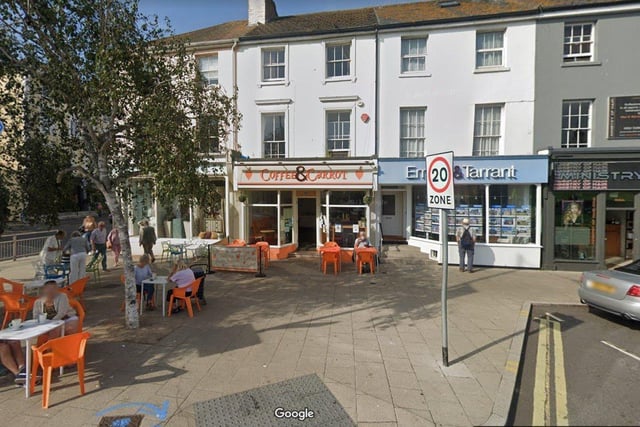 Coffee and Carrot in Cornfield Road is ranked third. Picture from Google Street Maps SUS-220215-162928001
